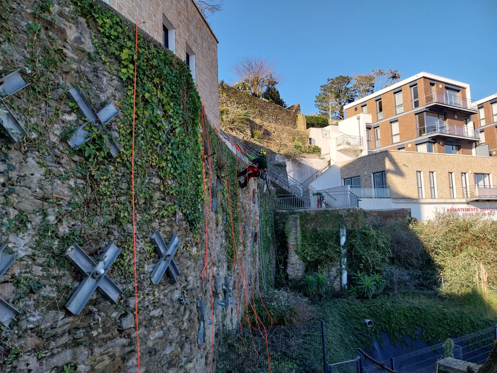 Intervention sur falaises et murs